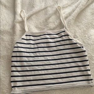 Striped tank top crop top